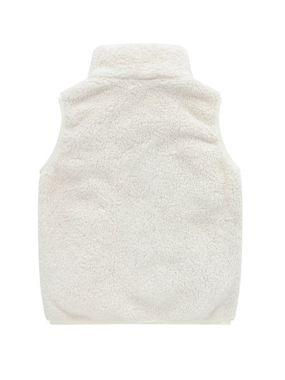 Fleece-Weste für Kinder mit Stehkragen und Reißverschluss