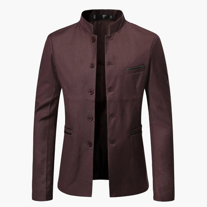 Herren Blazer mit Stehkragen und modernem Schnitt
