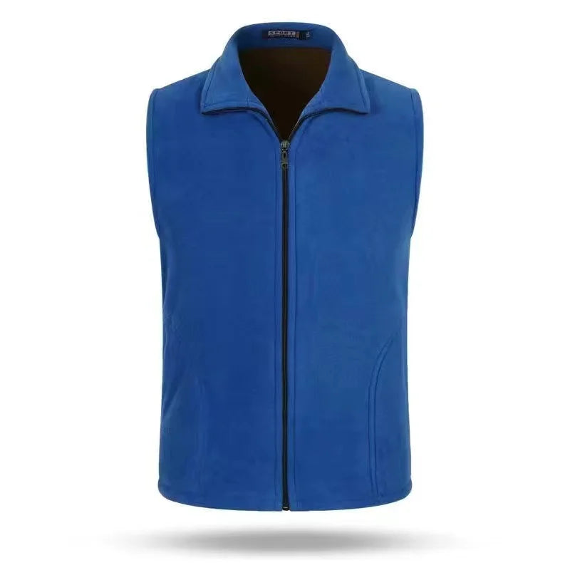 Fleece Weste mit Reißverschluss Stehkragen für Damen