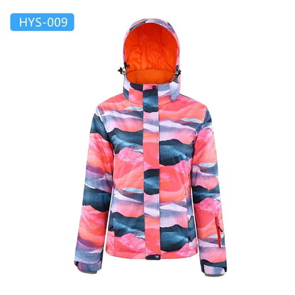 Damen Ski-Snowboardjacke mit Kapuze Wind- & Wasserabweisend
