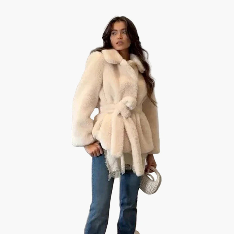 Damen Kurzmantel mit Bindegürtel – Eleganter Wintermantel für stilvolle Outfits