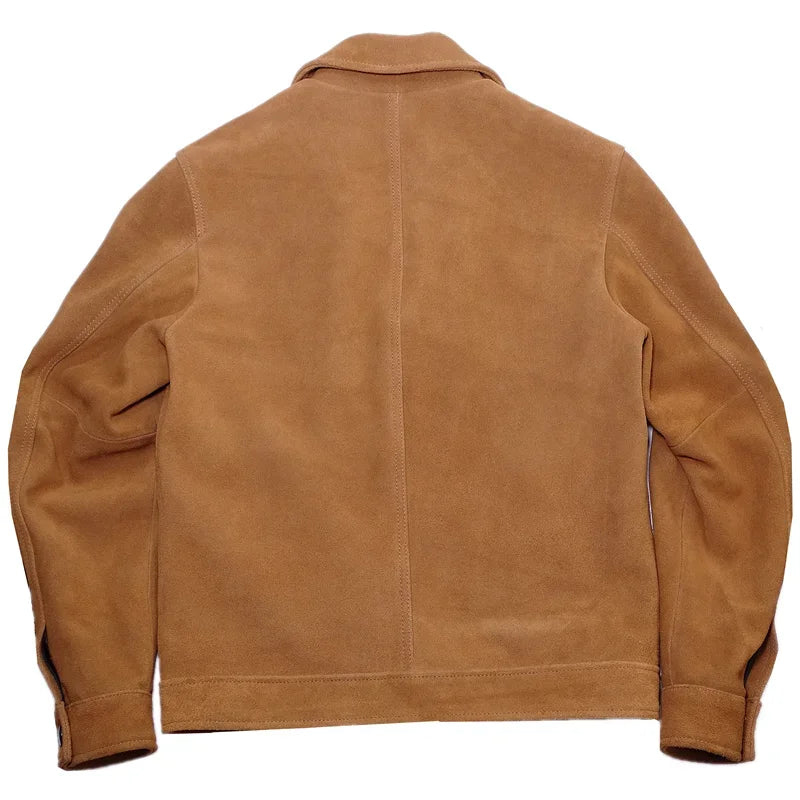 Braune Übergangsjacke im Blouson-Stil für Herren