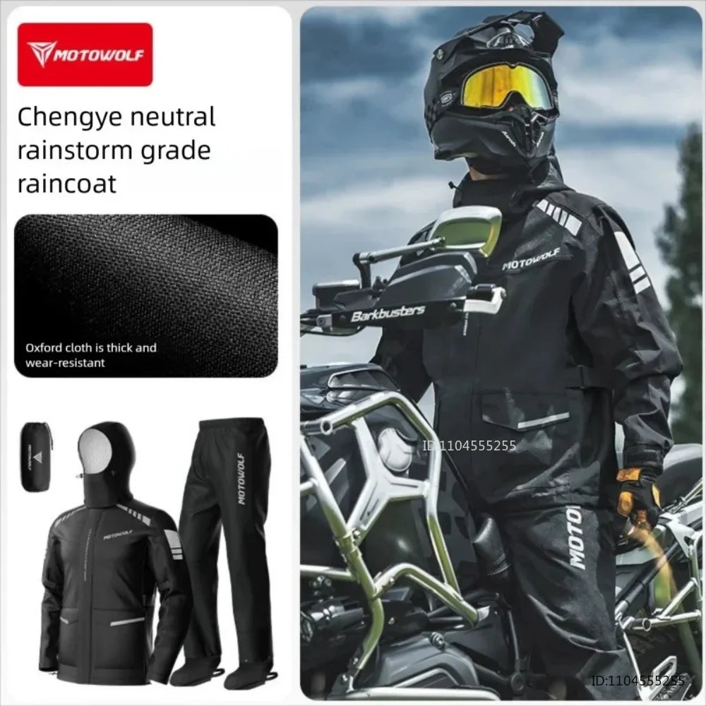 Motorrad Regenanzug Jacke und Hose Wasserabweisend Reflektierend