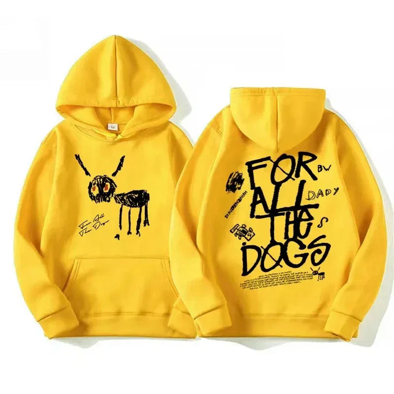 Hoodie Unisex mit Kapuze und Statement-Print auf Vorder- und Rückseite