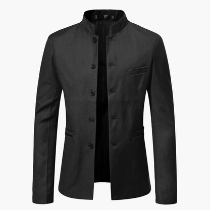 Herren Blazer mit Stehkragen und modernem Schnitt
