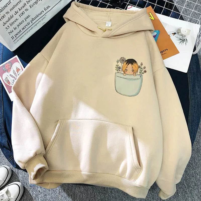 Unisex Kapuzenpullover mit Anime-Druck
