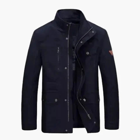 Herren Übergangsjacke im Outdoor-Stil mit Stehkragen und Mehrfachtaschen – Casual Freizeitjacke für Alltag und Reisen