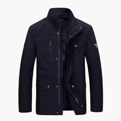 Herren Übergangsjacke im Outdoor-Stil mit Stehkragen und Mehrfachtaschen – Casual Freizeitjacke für Alltag und Reisen