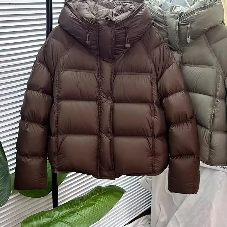Damen Steppjacke Winter Warm Pufferjacke mit Kapuze – Modischer Alltagsbegleiter