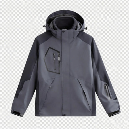 Funktionsjacke Herren 3-in-1 Outdoor Jacke Wasserdicht mit Kapuze