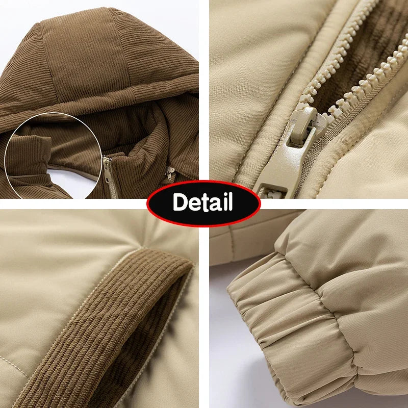 Herren Winter Steppjacke mit Kapuze – Modische Outdoorjacke für kalte Tage