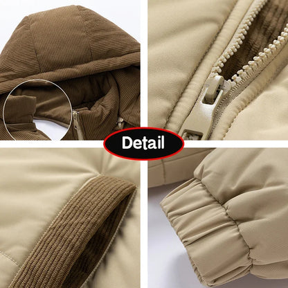 Herren Winter Steppjacke mit Kapuze – Modische Outdoorjacke für kalte Tage