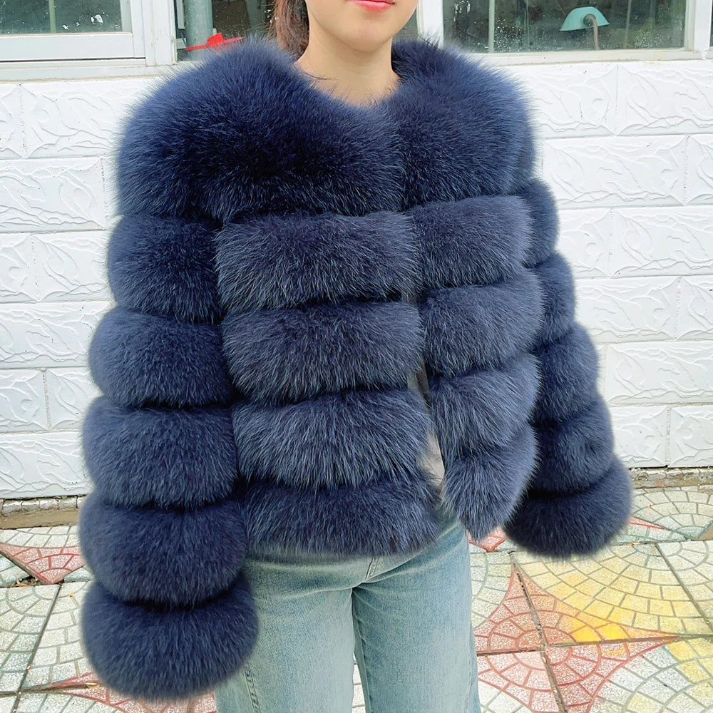 Damen Kurzjacke aus Kunstpelz, Winter Warmes Plüschjacke, Langarm Felljacke