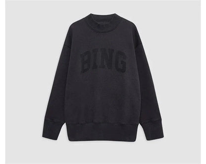 Damen Oversize Sweatshirt Rundhals Grau mit „PARIS“-Schriftzug