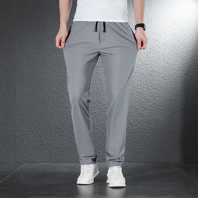 Herren Freizeithose mit Gummibund & Reißverschlusstaschen