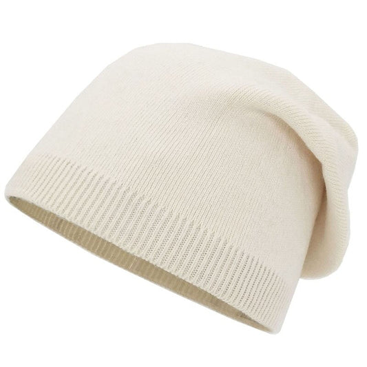 Unisex Beanie Mütze Strickmütze Slouchy Stil mit geripptem Bund