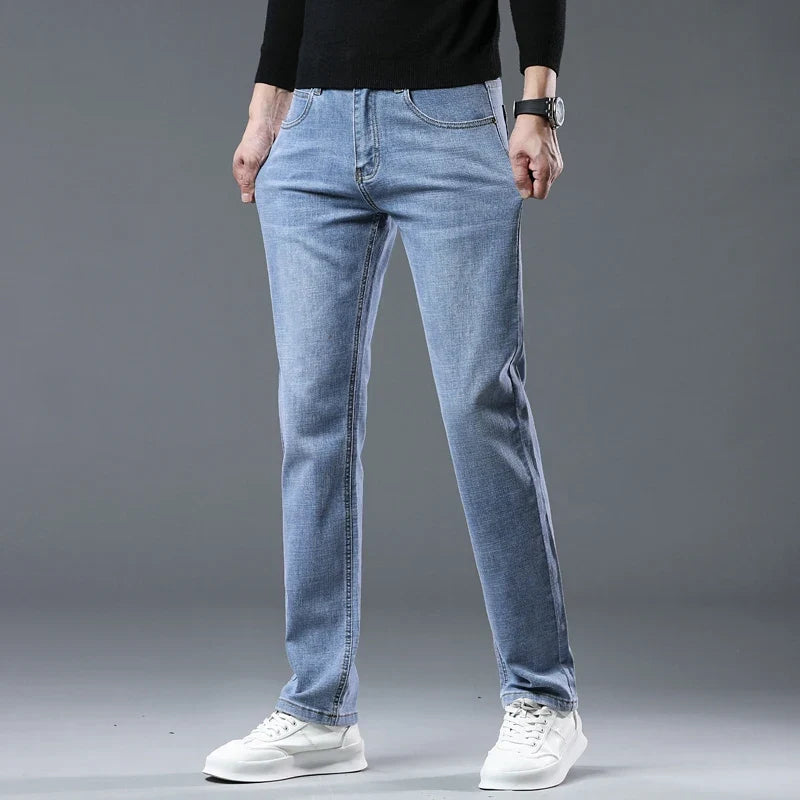 Herren Jeans Hose Straight Fit Denim Regular Casual