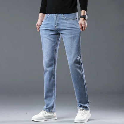 Herren Jeans Hose Straight Fit Denim Regular Casual
