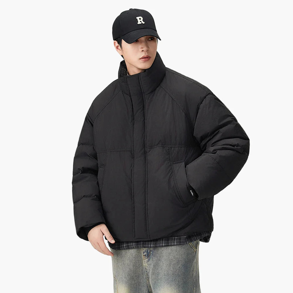 Herren Oversized Pufferjacke im Streetwear-Stil für Alltag und Freizeit