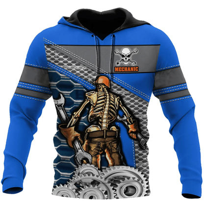 Unisex Kapuzenpullover Hoodie Mechaniker-Motiv Maschinen & Werkzeuge