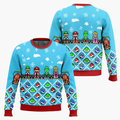 Unisex Retro Pixel Gaming Ugly Christmas Sweater – Pullover für Gamer und Weihnachtsfans