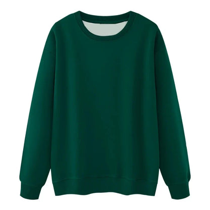 Unisex Langarm Sweatshirt Pullover mit Rundhalsausschnitt warm gefüttert