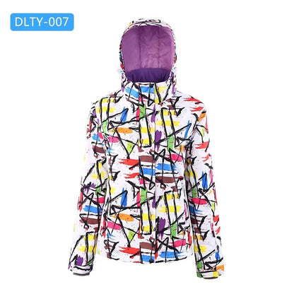Damen Ski-Snowboardjacke mit Kapuze Wind- & Wasserabweisend