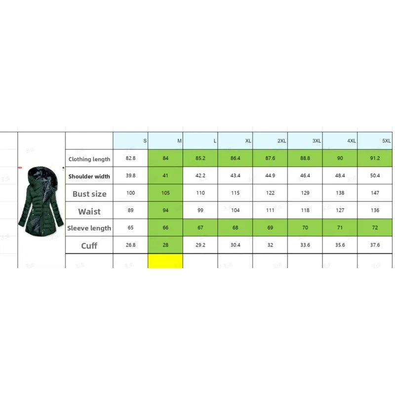Damen Steppjacke mit Kapuze und Plüschfutter - Warme Winterjacke