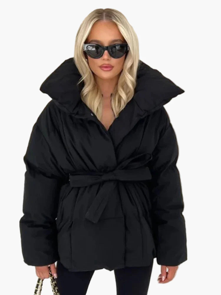 Damen Winter Steppmantel mit Taillengürtel – Modischer City-Look, Komfortabel & Wärmend