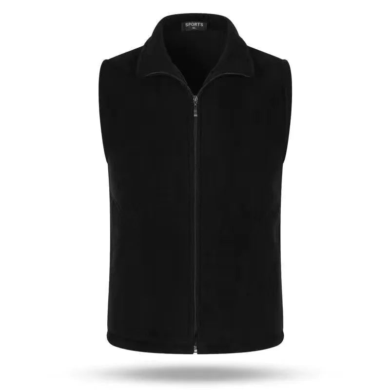 Fleece Weste mit Reißverschluss Stehkragen für Damen