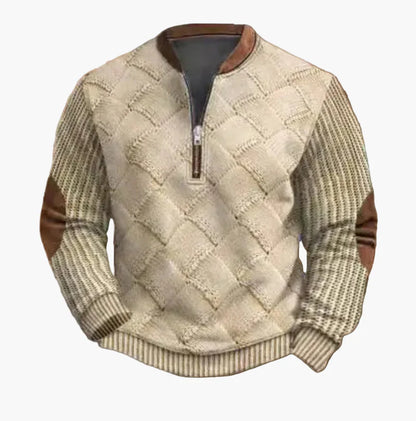 Herren Strickpullover mit Halbreißverschluss – Modischer Winterpullover für Freizeit und Alltag