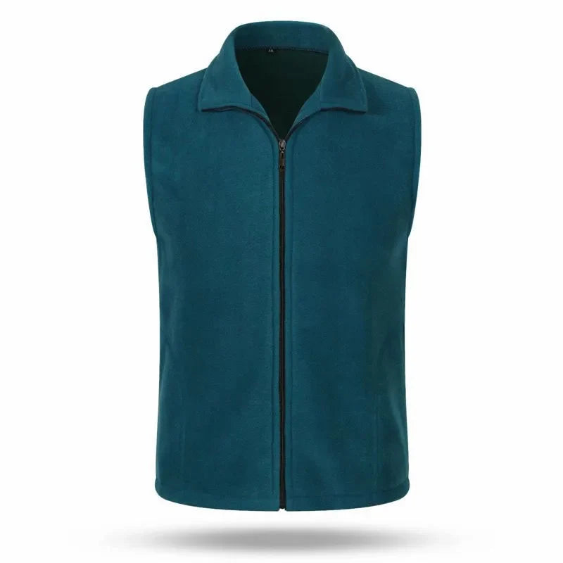Fleece Weste mit Reißverschluss Stehkragen für Damen