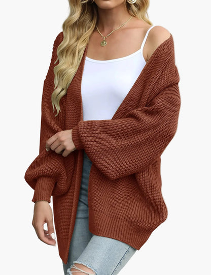 Damen Strick-Cardigan im Oversize-Look – Lässiger Herbst- und Winter-Style