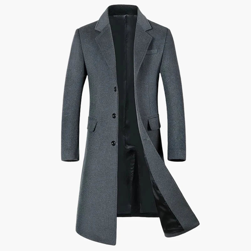 Herren Eleganter Business Mantel – Klassischer Langer Blazer für Büro & Alltag