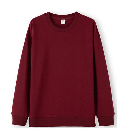 Unisex Langarm Sweatshirt Basic Rundhals in verschiedenen Farben