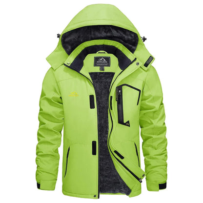 Winter Outdoorjacke für Herren mit Kapuze und Plüschfutter, viele Farben