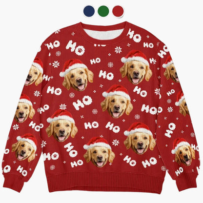 Unisex Weihnachts-Sweatshirt mit Fotodruck – Lustiger Ugly Christmas Pullover für festliche Anlässe