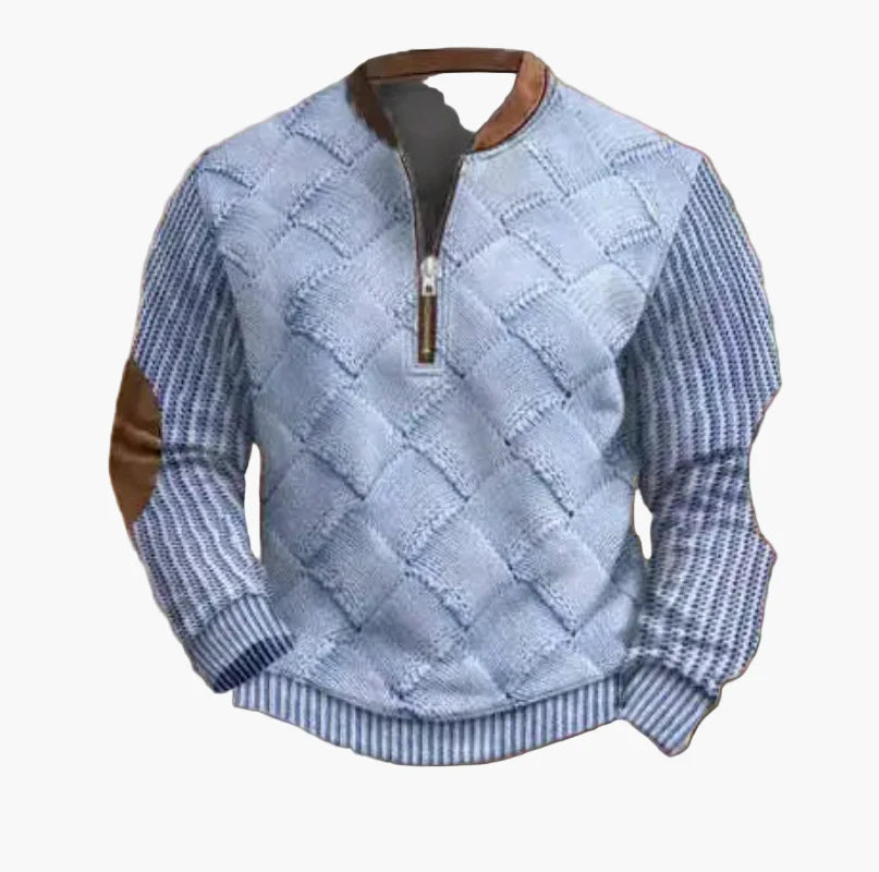 Herren Strickpullover mit Halbreißverschluss – Modischer Winterpullover für Freizeit und Alltag