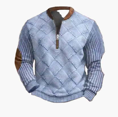 Herren Strickpullover mit Halbreißverschluss – Modischer Winterpullover für Freizeit und Alltag