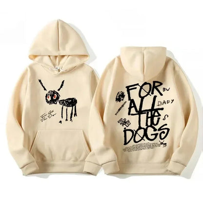 Hoodie Unisex mit Kapuze und Statement-Print auf Vorder- und Rückseite