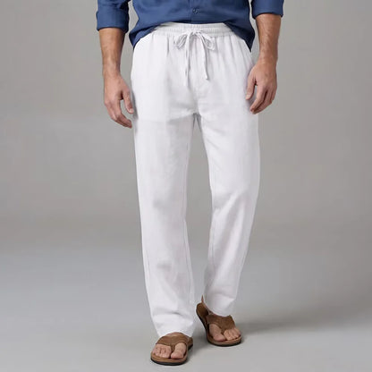 Herren Freizeithose mit Kordelzug und geradem Bein – Leichte Sommerhose