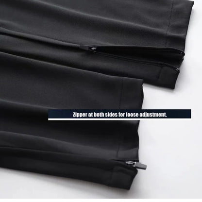 Herren Sport Trainingshose Schwarz mit Farbstreifen Jogginghose Elastischer Bund Reißverschlusstaschen