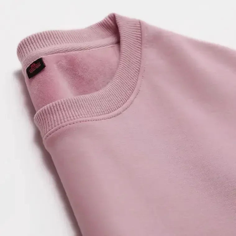 Unisex Langarm Sweatshirt Rundhals mit weichem Innenfutter
