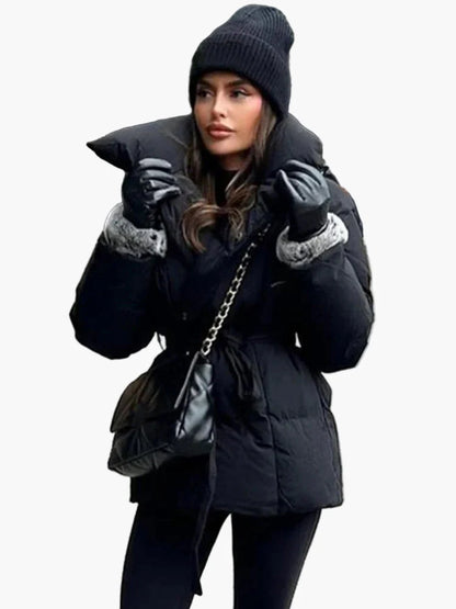 Damen Winter Steppmantel mit Taillengürtel – Modischer City-Look, Komfortabel & Wärmend