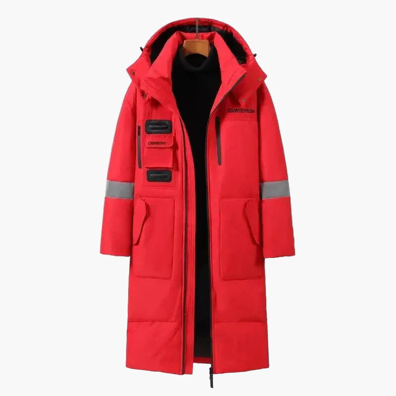 Herren Winter Steppmantel Outdoor Parka – Warm, Langer Schnitt, Urban Style