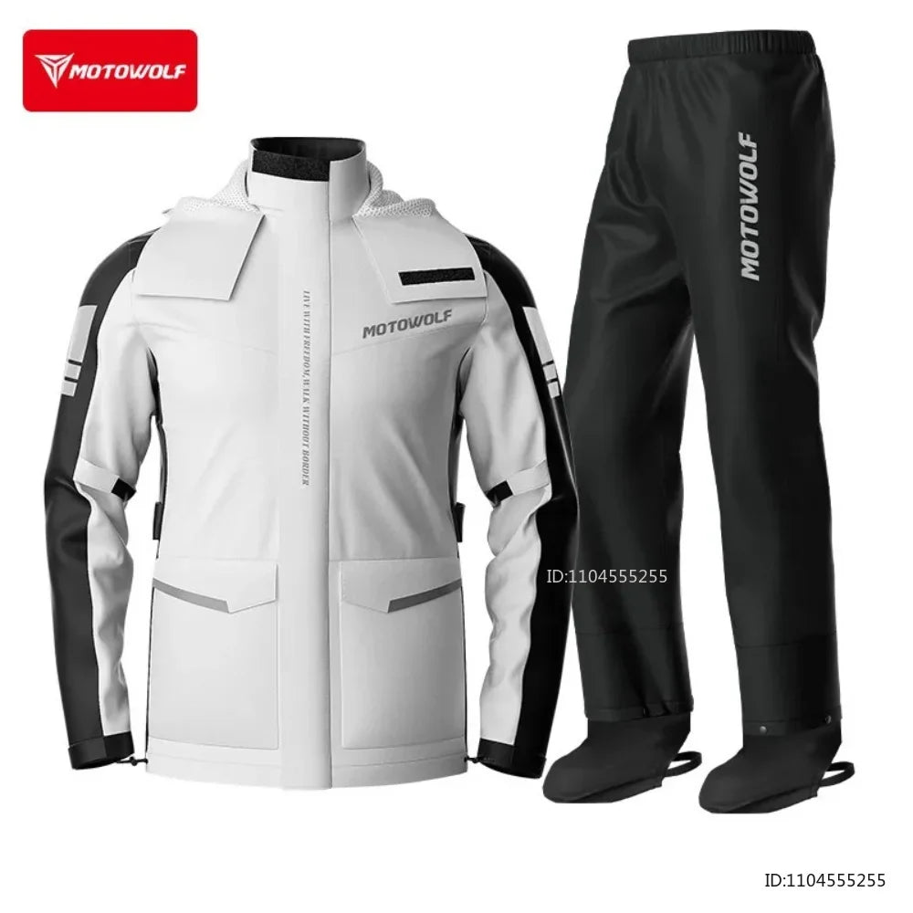 Motorrad Regenanzug Jacke und Hose Wasserabweisend Reflektierend