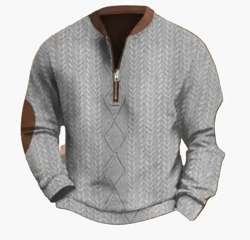 Herren Strickpullover mit Halbreißverschluss – Modischer Winterpullover für Freizeit und Alltag