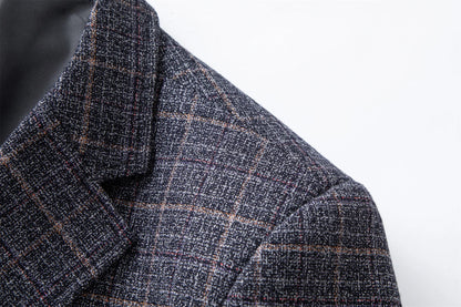 Herren Blazer Modern Kariert Business & Freizeit Elegant