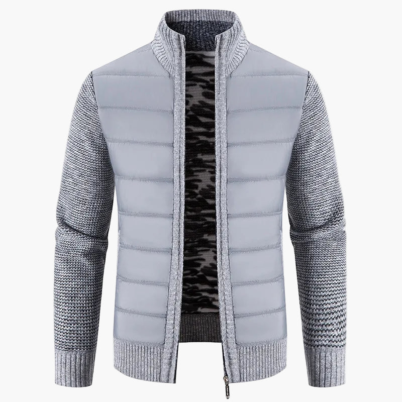 Herren Steppstrickjacke mit Reißverschluss – Modischer Freizeit- und Alltagsbegleiter