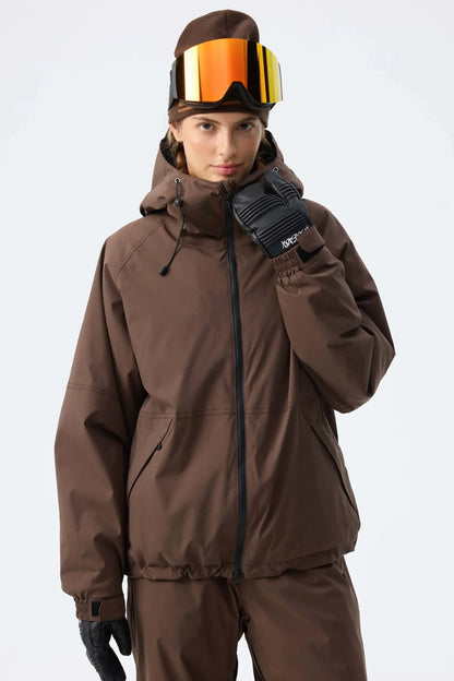 Winter Sportjacke mit Kapuze für Damen, Rosa